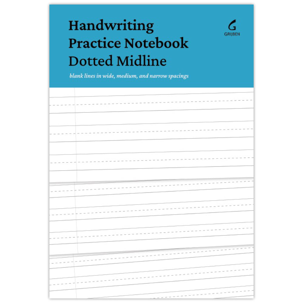 Handwriting Practice Notebook Dotted Midline